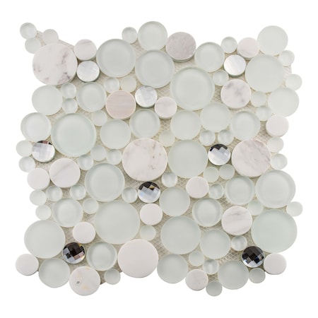 Andova Tiles FIzzle 11 in. x 12 in. Glass Mosaic Wall & Floor Tile Andova Tiles